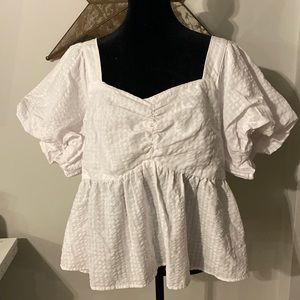 White Old Navy Baby Doll Top